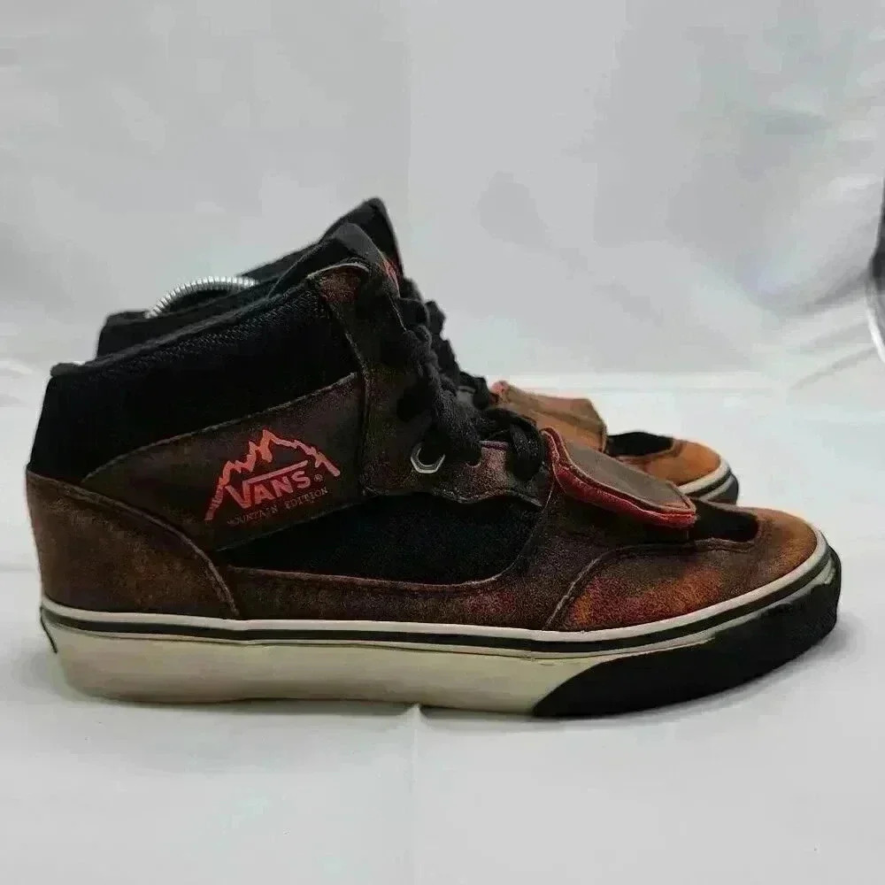 Vans Mens AWT Collection Mountain Edition High Top Sneaker Brown & Orange Size 6